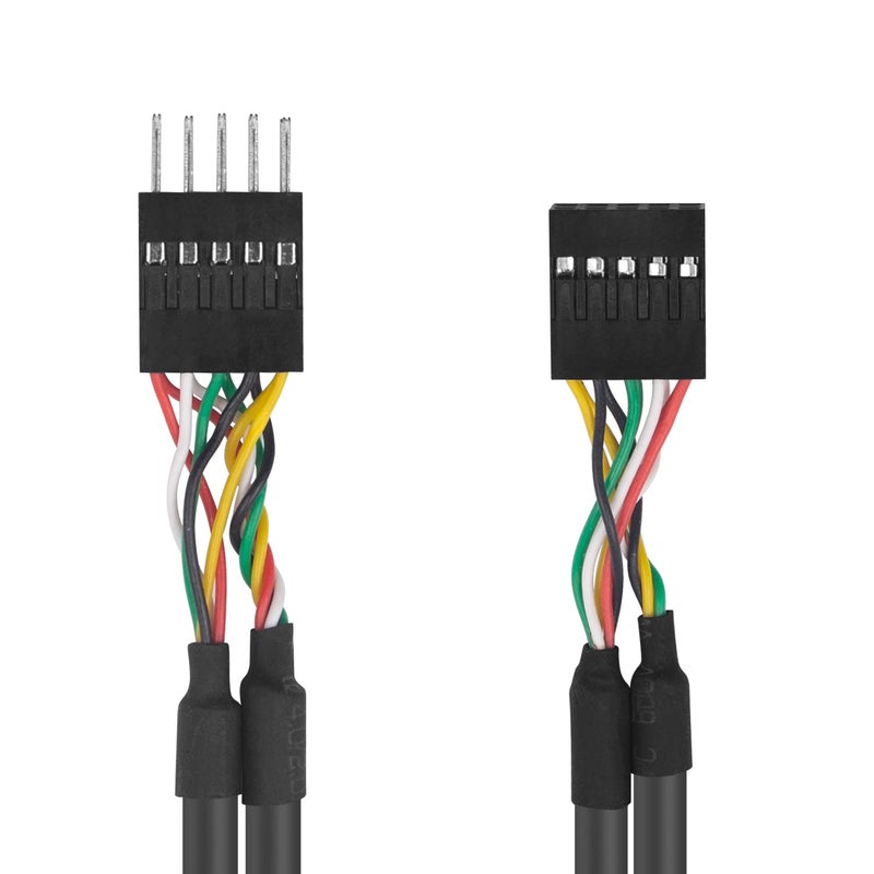 Duttek USB Header Extension Cable, USB Motherboard Cable, USB Header 10 Pin Male to Female Header Extender Extension Dupont Jumper Wires Cable 1M/3.3Ft - Image 4